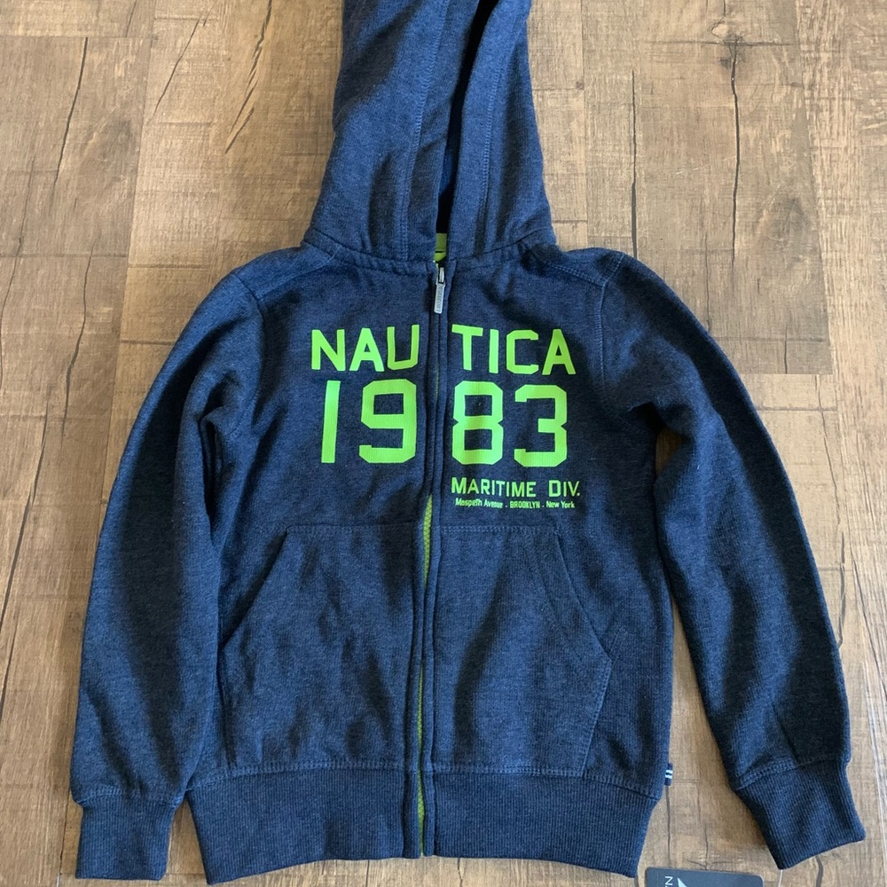 Nautica boys zip hoodie size medium 5/6